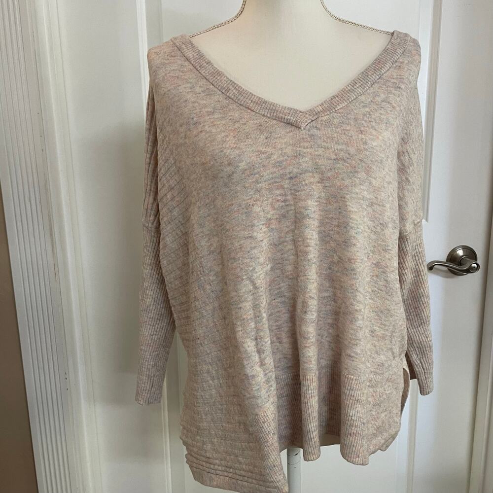 Democracy Sweater Womens Medium Pullover High Cut Sides Beach